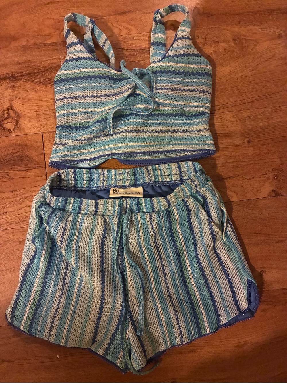 Y2K revival beach core 2 piece set